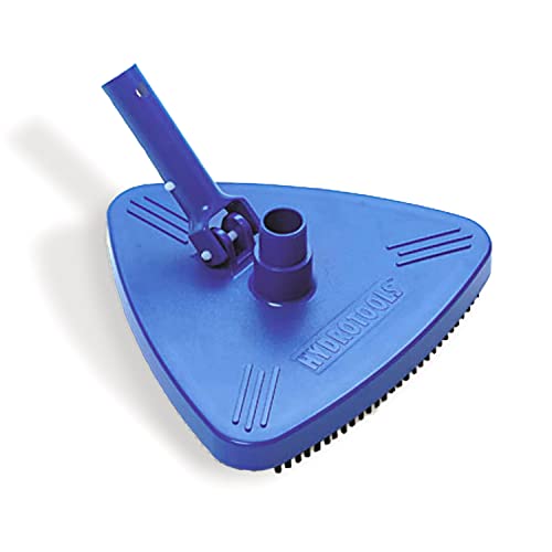 SWIMLINE HYDROTOOLS Manual Pool Vacuum Head Attachment For Inground & Above Ground Pools |Weighted Swimming Pool Vac Head Triangle Shape W/ Bristles| Swivel Hose 1-1/4 or 1-1/2’’| Clean Debris Corners - Image 1