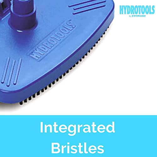 SWIMLINE HYDROTOOLS Manual Pool Vacuum Head Attachment For Inground & Above Ground Pools |Weighted Swimming Pool Vac Head Triangle Shape W/ Bristles| Swivel Hose 1-1/4 or 1-1/2’’| Clean Debris Corners - Image 3