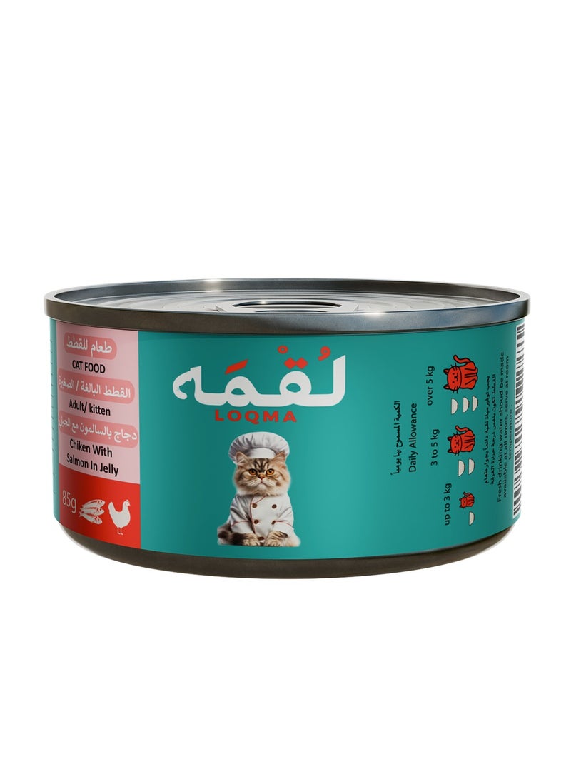 Loqma Chicken with Salmon in Jelly Cat Food - Image 1