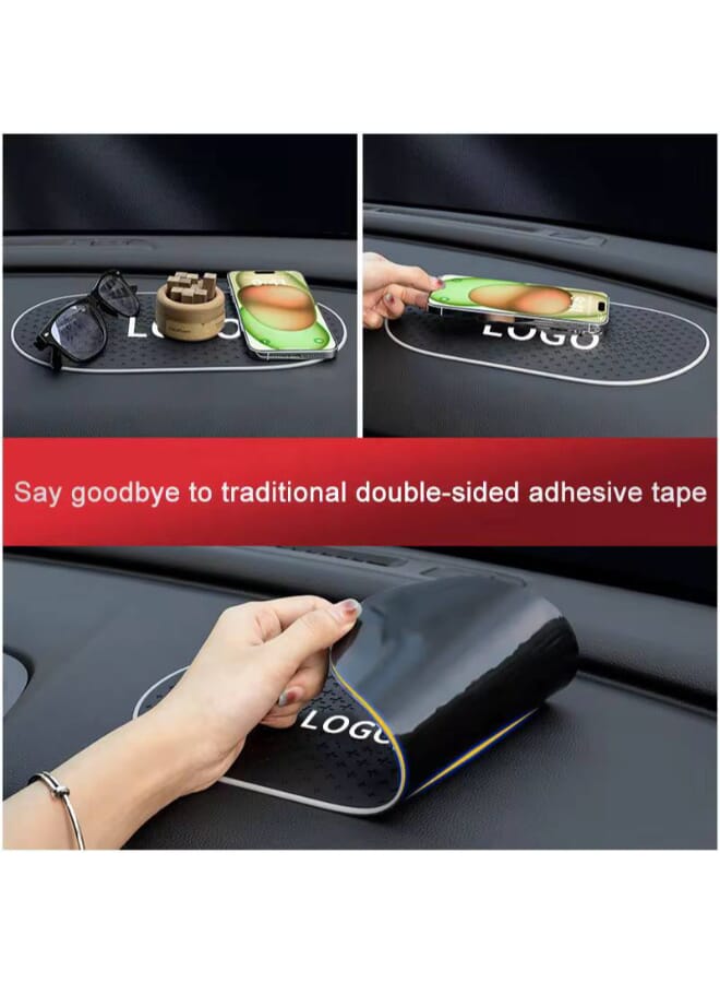 بادة تابلـوه PVC غير قابلة للانزلاق – تثبيت محكم للموبايل والمفاتيح والنظارات – مقاومة للحرارة وبدون أثر سهل التنظيف وإعادة الاستخدام-بشعار BYD - Image 2