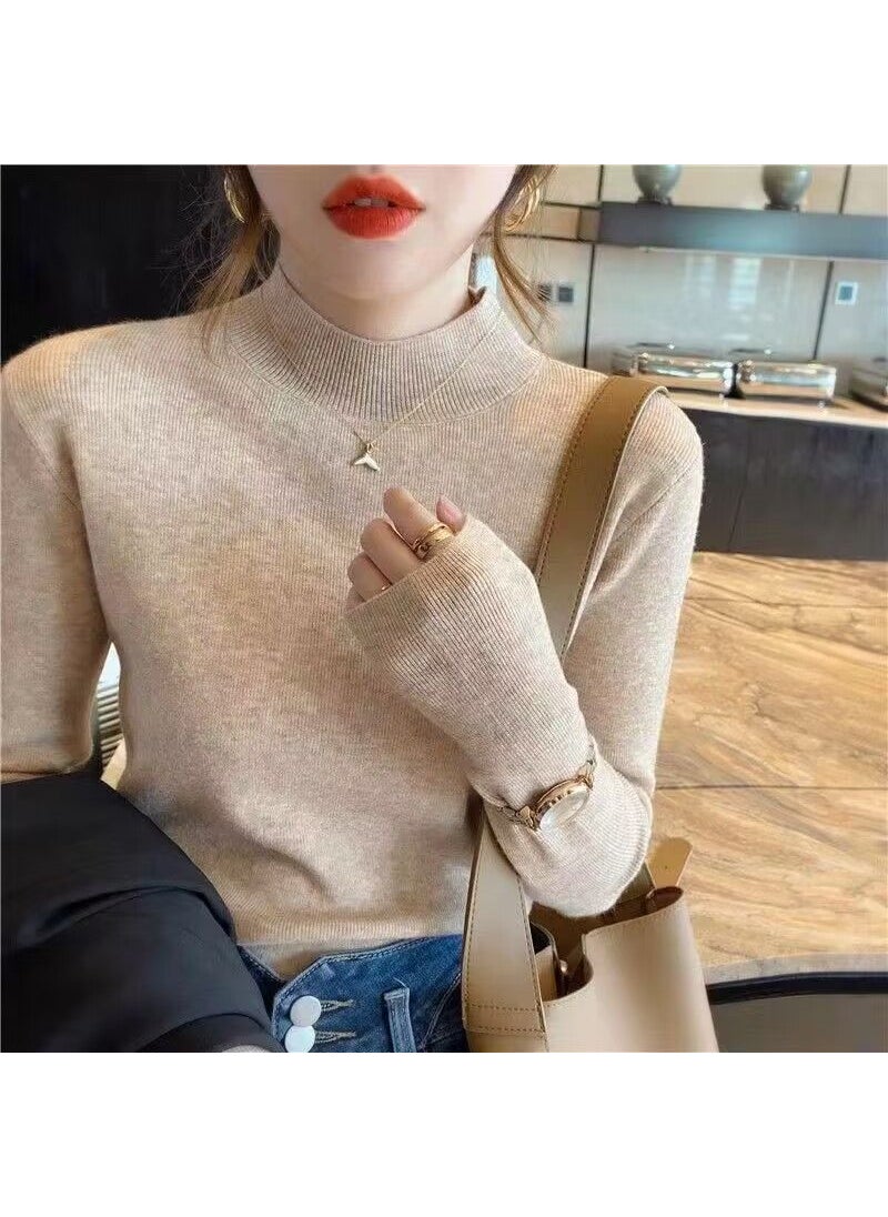 Generic - Autumn Women Small Fragrance Style Knitted Open Shirt V-neck Wave Pattern Loose Thick Wool Coat Urban Style Long Sleeve Floral brown - Image 1