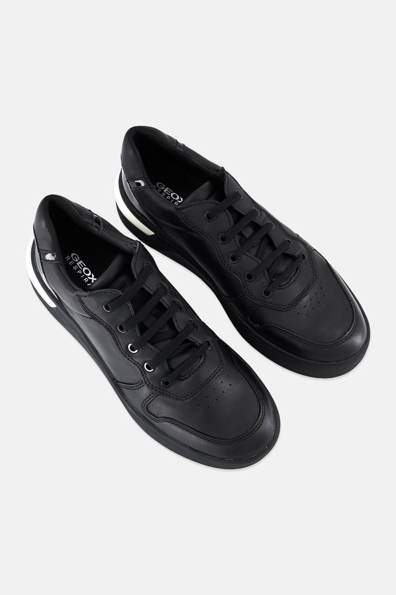 GEOX Women Lace Up Casual Shoes, Black - Image 4