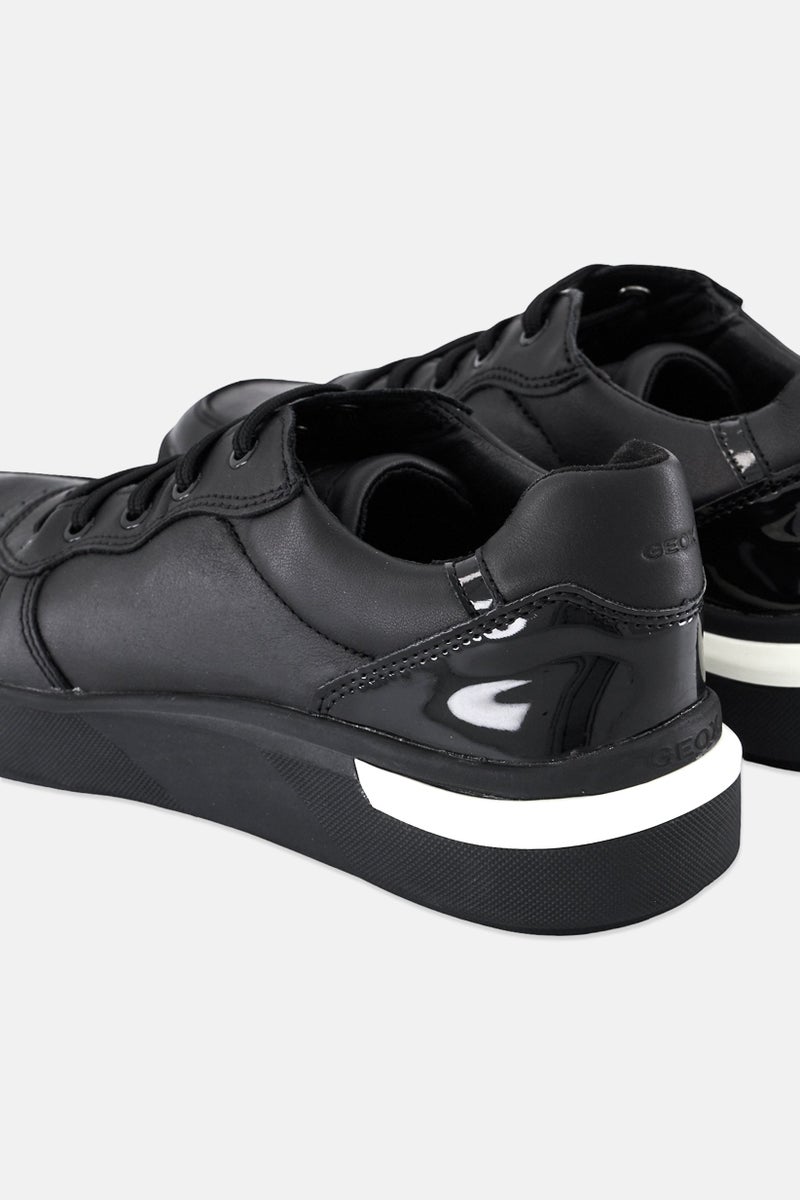 GEOX Women Lace Up Casual Shoes, Black - Image 2