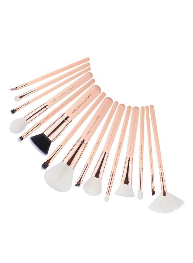 Jessup 15 Pcs Chrysalid Eyes Face Brush Set