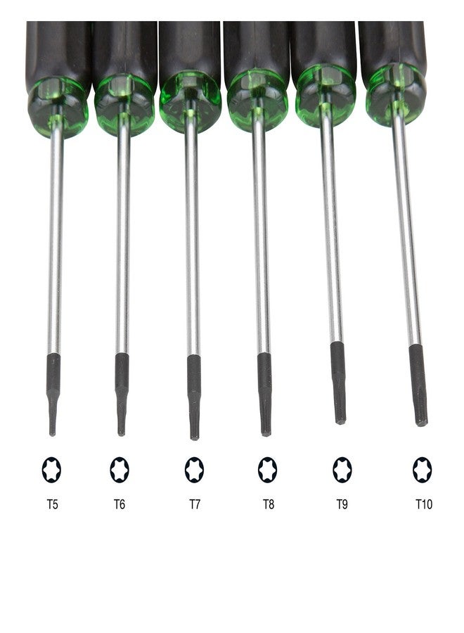 OEMTOOLS 22559 6 Piece Precision Torx Screwdriver Set, Mini Screwdriver Set for Electronics and Small Fasteners in Tight Spaces, Magnetic T5-T10 Torx Drivers, Chrome Vanadium Steel - Image 4