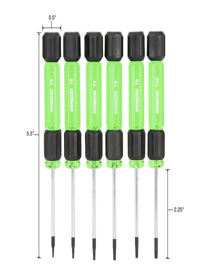 OEMTOOLS 22559 6 Piece Precision Torx Screwdriver Set, Mini Screwdriver Set for Electronics and Small Fasteners in Tight Spaces, Magnetic T5-T10 Torx Drivers, Chrome Vanadium Steel - Image 3