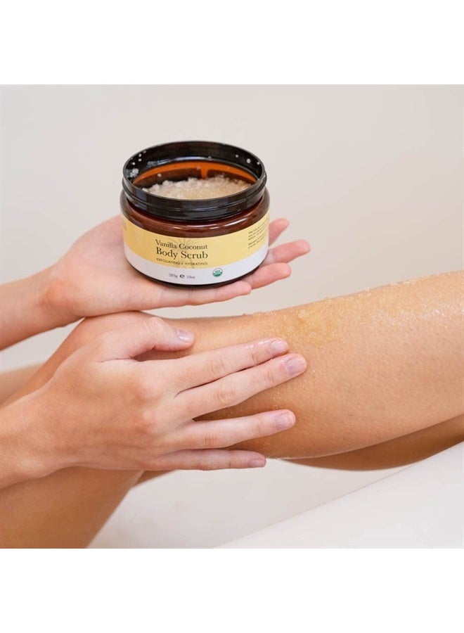 Beauty by Earth Organic Body Scrub - Vanilla Coconut Sugar Scrub for Body Polish, Exfoliating Body Scrub Exfoliator & Foot Scrub, Body Exfoliator, Body Scrubs for Women Exfoliation, Sugar Scrubs for Women & Men - Image 2