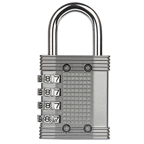 FortLocks Padlock - 4 Digit Combination Lock for Gym Outdoor & School Locker, Fence, Case & Shed – Heavy Duty Resettable Set Your Own Combo – Waterproof & Weatherproof (2 Pack - Silver) - Image 4