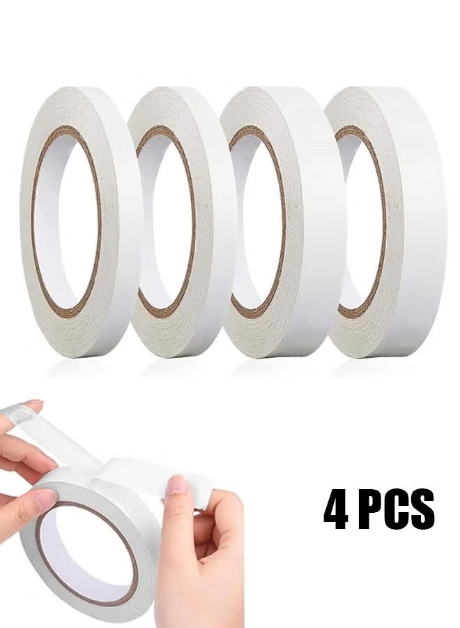Double Sided Tape, 4 Rolls Multipurpose Adhesive Sticky Tape, Double Sided Sticky Craft for DIY Craft, Gift, Photos, Documents, Card Making (Wide 0.31inch/0.6inch, 32.8ft Long) - Image 1
