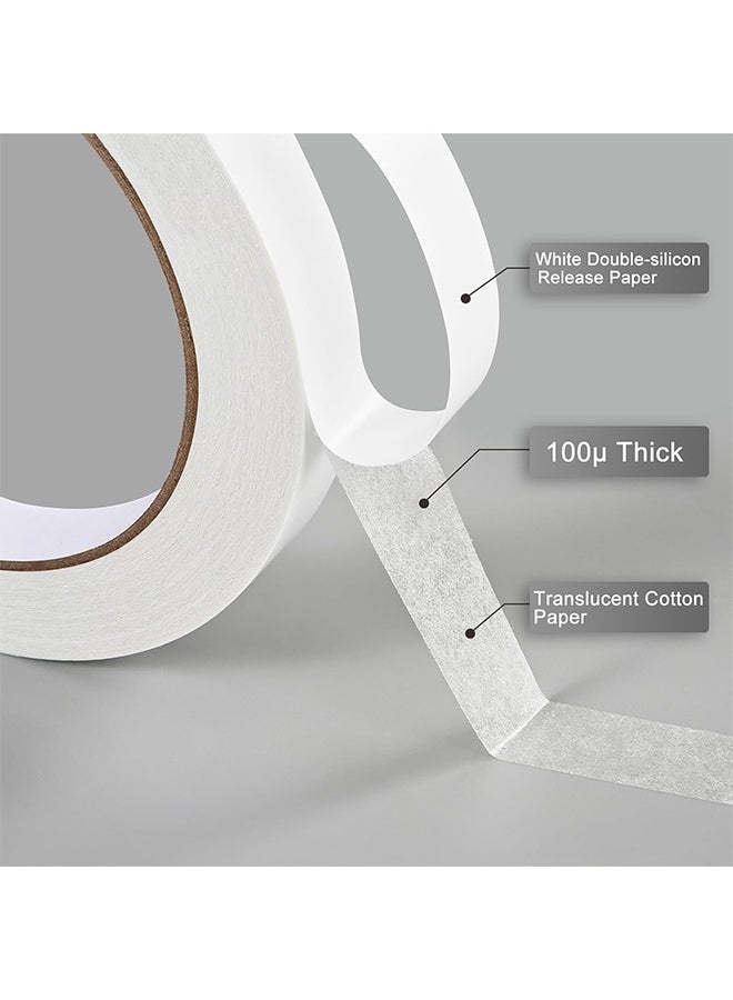 Double Sided Tape, 4 Rolls Multipurpose Adhesive Sticky Tape, Double Sided Sticky Craft for DIY Craft, Gift, Photos, Documents, Card Making (Wide 0.31inch/0.6inch, 32.8ft Long) - Image 3