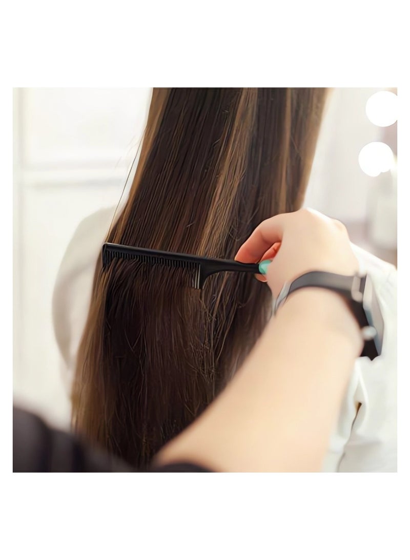 SYOSI Hairstyling Comb Set, Professional Barber Combs For Women Men Styling Anti Static Heat Resistant Hairdressing 4 Pack Mustache General Grooming Black - Image 4