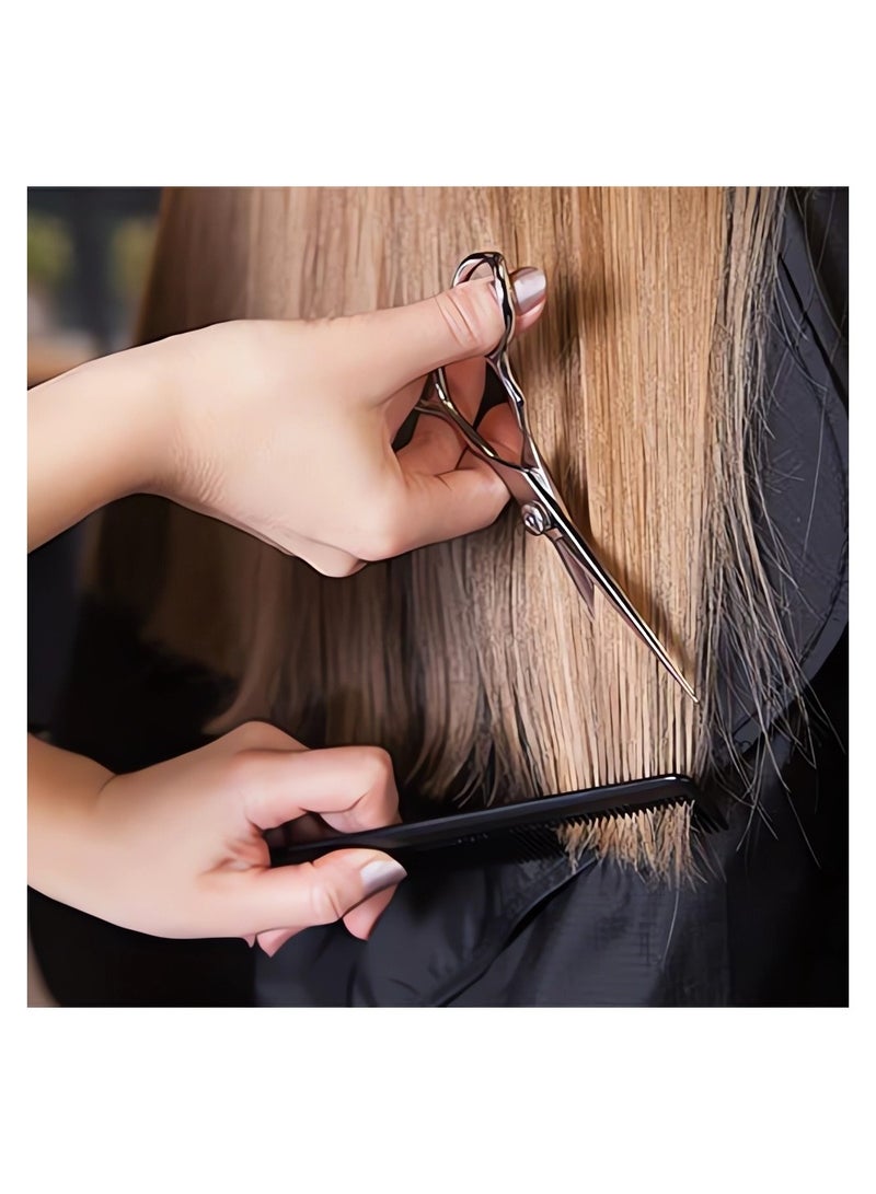 SYOSI Hairstyling Comb Set, Professional Barber Combs For Women Men Styling Anti Static Heat Resistant Hairdressing 4 Pack Mustache General Grooming Black - Image 2