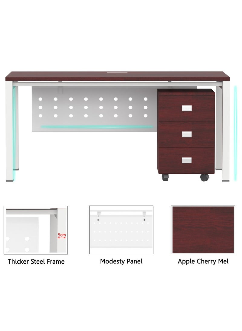 Mahmayi - Mahmayi Figura 72-12 Apple Cherry Modern Workstation - Image 1