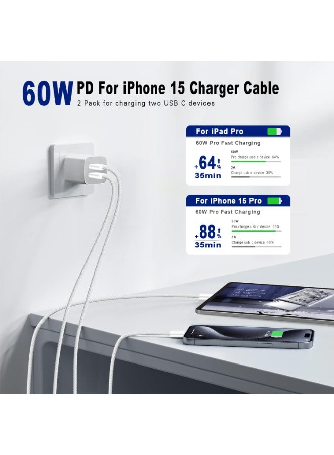 صورة العالمة التوافق الشامل: يتميز كابل USB-C إلى USB-C بتوافق واسع ومرن مع iPhone 18 Pro / 18 Pro Max / 17 / 17 Pro / 17 Pro Max / 17 Air / 16 / 16 Pro / 16 Pro Max / 15 / 15 Pro / 15 Plus / 15 Pro Max، وiPad Mini / Pro، وMacBook Pro / Air، وأجهزة Samsung Galaxy وغيرها، كما يدعم جميع الأجهزة المزودة بشواحن USB-C بتقنية PD. - Image 2