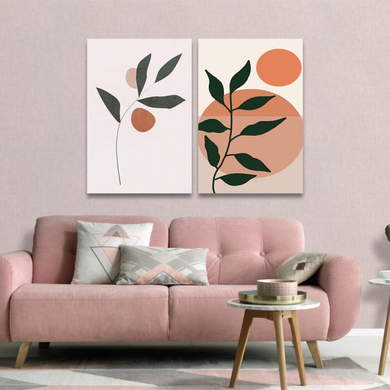 Marktna A double canvas painting with a modern design, total size 80 x 60 cm - Image 1