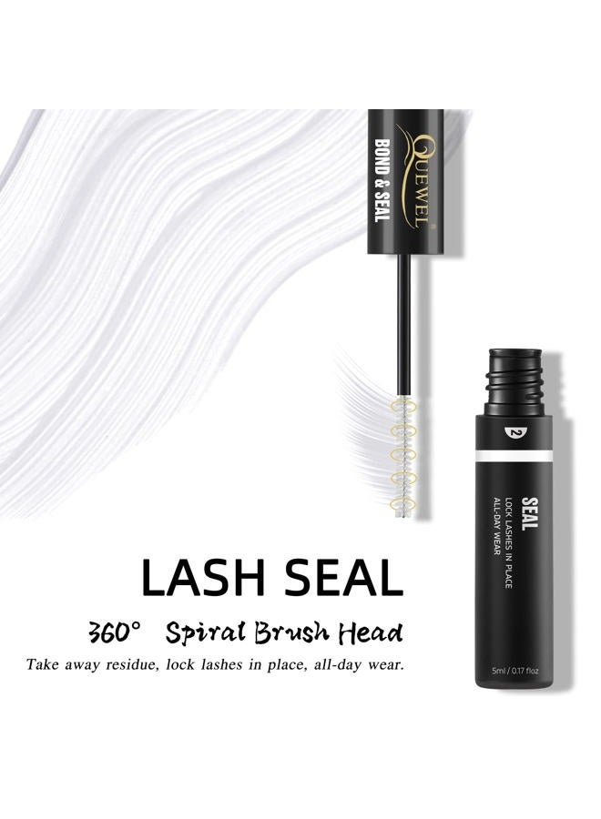 QUEWEL Lash Clusters Bond & Seal - Black Lash Glue for DIY Eyelash Extensions, Strong Hold & Waterproof - Image 3