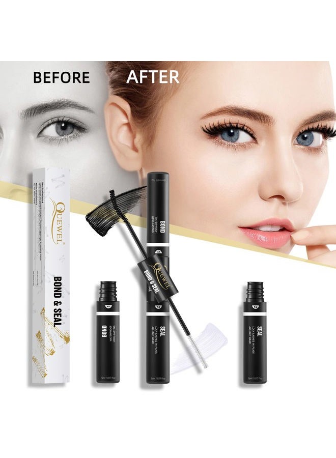 QUEWEL Lash Clusters Bond & Seal - Black Lash Glue for DIY Eyelash Extensions, Strong Hold & Waterproof - Image 5