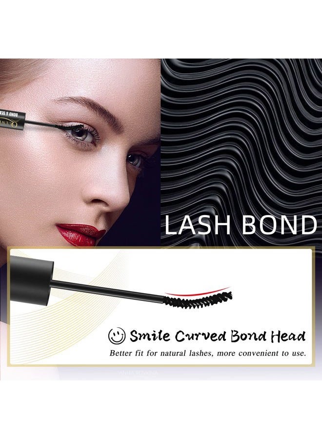 QUEWEL Lash Clusters Bond & Seal - Black Lash Glue for DIY Eyelash Extensions, Strong Hold & Waterproof - Image 2
