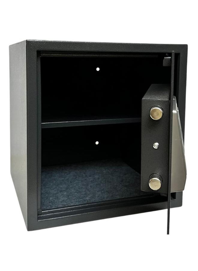 LOTFY GROUP - Electronic Digital Safe - Dual Entry Lock Box with 2 Override Keys - Personal Home Safe for Medicine, Jewelry, and More by LOTFY GROUP (Gray) ( H40 * W38 * D38 CM ) - Image 1