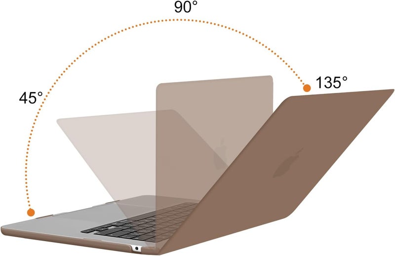 موسيسو حافظة MOSISO متوافقة مع MacBook Air مقاس 15 بوصة M5 2026 M4 2025 M3 2024 M2 2023 A3448 A3241 A3114 A2941 شاشة Liquid Retina مع Touch ID، غطاء حماية بلاستيكي صلب، بني كراميل - Image 4