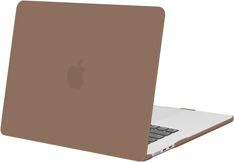 موسيسو حافظة MOSISO متوافقة مع MacBook Air مقاس 15 بوصة M5 2026 M4 2025 M3 2024 M2 2023 A3448 A3241 A3114 A2941 شاشة Liquid Retina مع Touch ID، غطاء حماية بلاستيكي صلب، بني كراميل - Image 1