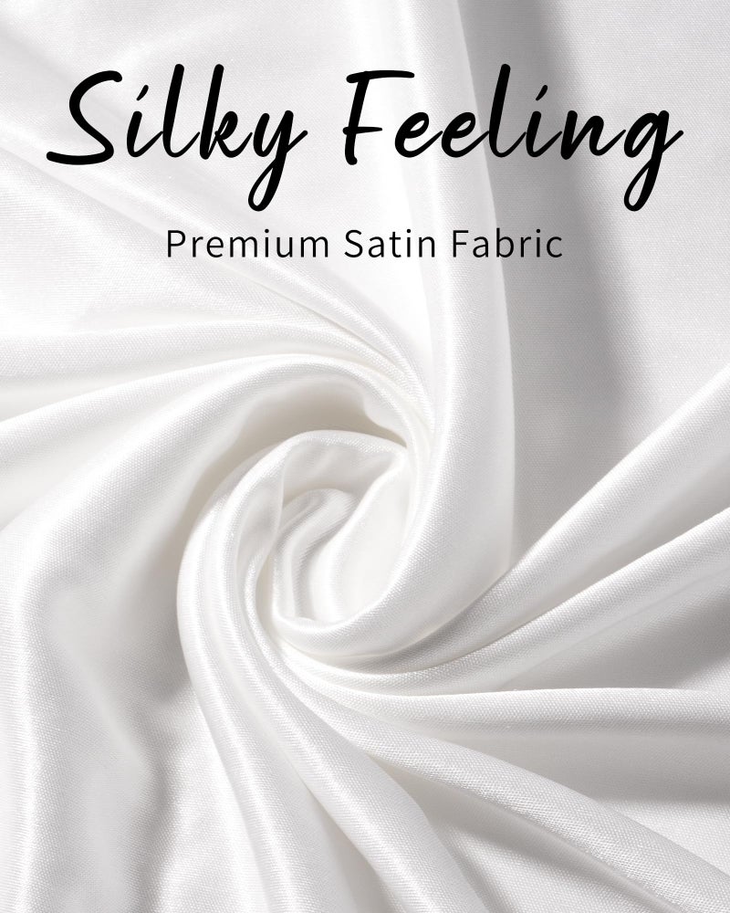 Sofier Satin Shawl Wraps for Women Evening Dresses Wedding Bridal Party Silky Scarf Formal Cover Up Bridesmaid Gifts White - Image 3