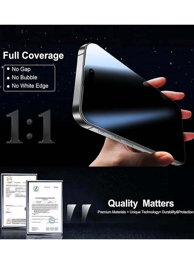 2Pack iPhone 16 15 Screen Protector 6.1-Inch HD Clear, Easy Installation, Scratch Resistant,Earpiece integrated dust screen, 9H Tempered Glass Film for iPhone 16 15 Clear Clear - Image 2