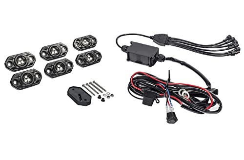 KC HiLites 339 C-Series RGB LED Rock Light Kit 6 Light System Incl. Waterproof Power Wiring and Bluetooth Control Module Box - Image 4