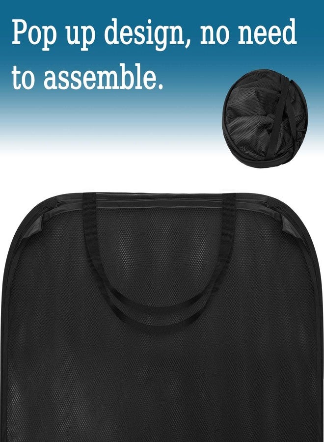 Feoang Pop up Pool Toy Storage Bin,32"X32"X30"Pool Float Organizer Bag with 2 Side Pockets Mesh Swimming Pool Toys Organizer with 4 Ground Nails for Inflatable Toys, Float, Beach Ball and Pool Accessories - Image 5