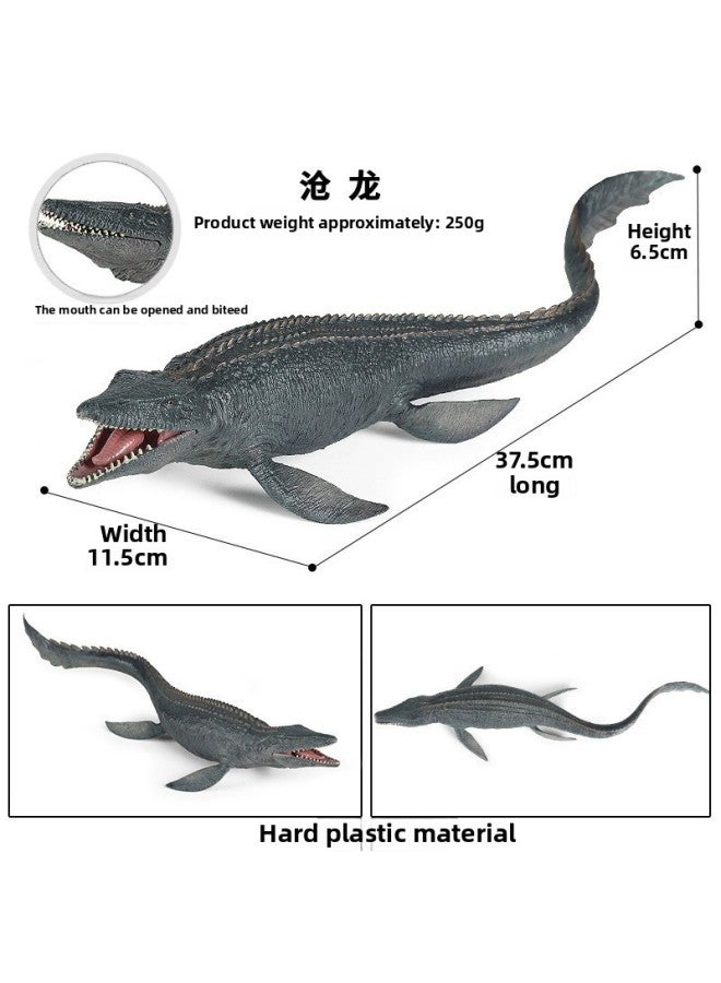 Children's Simulation Marine Animal Dinosaur Model Ornaments Kerou Dragon Sliding Tooth Dragon Canglong Jurassic Dinosaur Toy-Color:XGL Large Canglong (Mouth Movable)  - Image 1