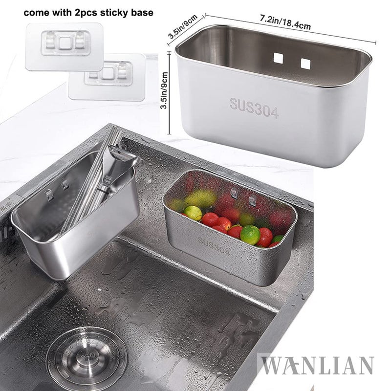 WANLIAN Stainless Steel Sink Strainer Kitchen Food Catcher Sink Strainer Basket for Filter Kitchen Waste and Wash Vegetables Fruits - Image 2