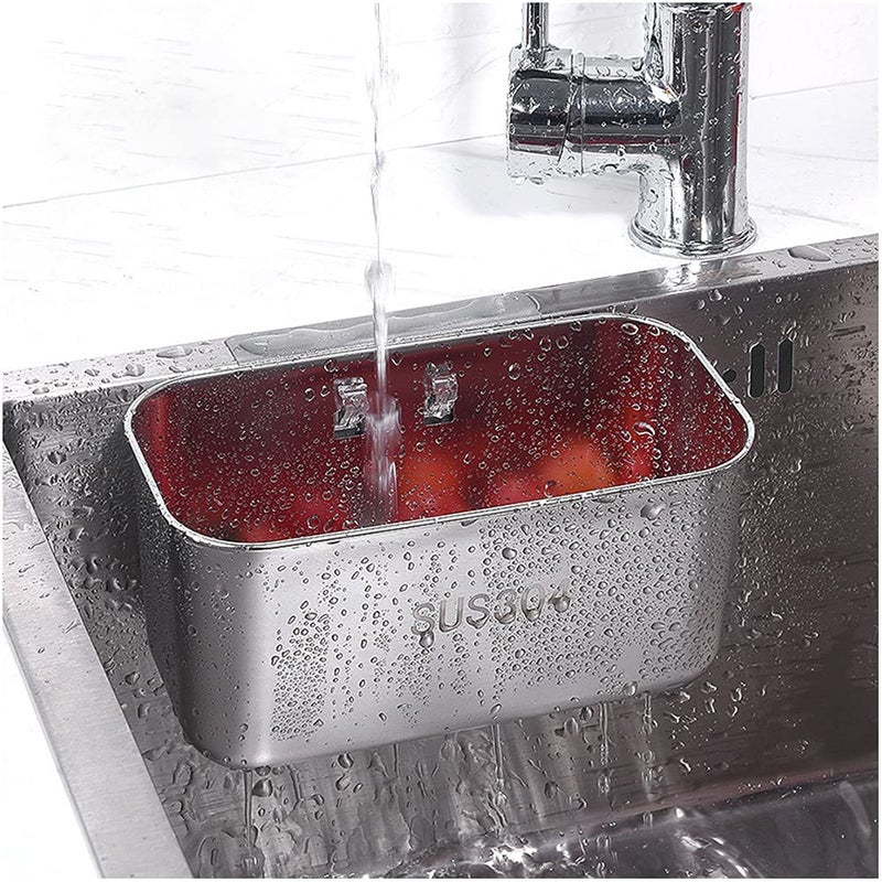 WANLIAN Stainless Steel Sink Strainer Kitchen Food Catcher Sink Strainer Basket for Filter Kitchen Waste and Wash Vegetables Fruits - Image 1