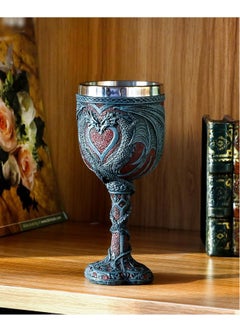 Generic Medieval Dragon Wine Goblet, Dragons Wine Chalice  Resin Dragon Cup Wine Glass Romantic Stainless Steel Drinking Cup Presents, Idea Goods for Game of Thrones 7 oz  - Image 1