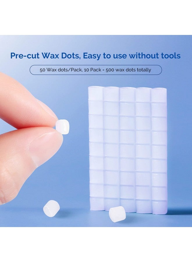 JMU شمع تقويم الأسنان لأسلاك التقويم 10 عبوات مقطعة مسبقًا 500 نقطة شمع تقويم الأسنان غير معطرة - Image 2