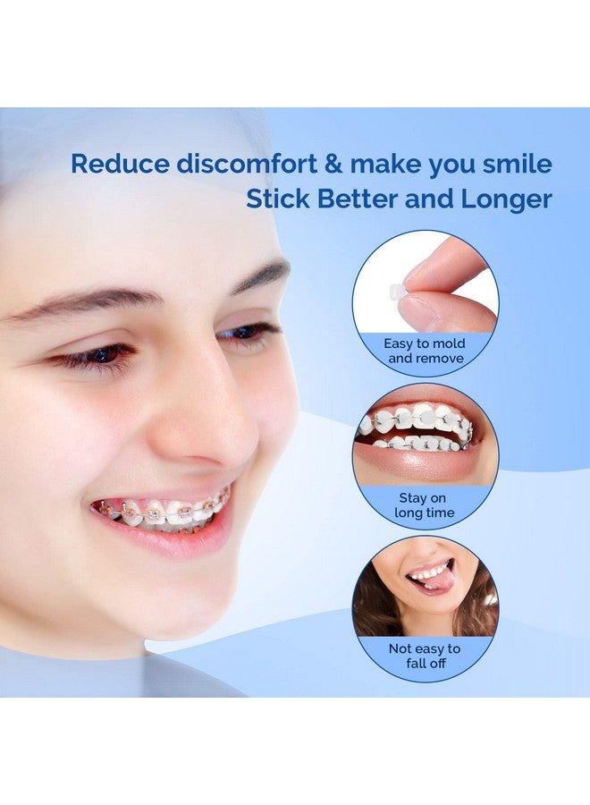 JMU شمع تقويم الأسنان لأسلاك التقويم 10 عبوات مقطعة مسبقًا 500 نقطة شمع تقويم الأسنان غير معطرة - Image 4