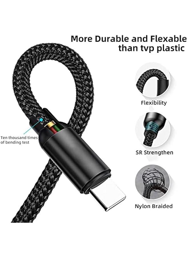 Nylon Braided Charging Cable for Microsoft Surface Pro 7/6/5/4/3Go3/2/1 Laptop 4/3/2/1 (Black, 6ft) - Image 4