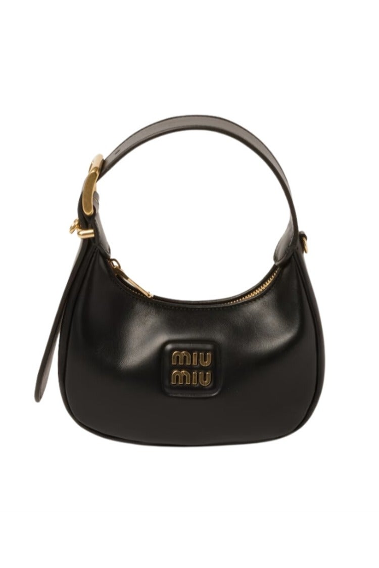 Miu Miu Leather Hobo Bag In Leather With Gold-Tone Hardware - Image 1