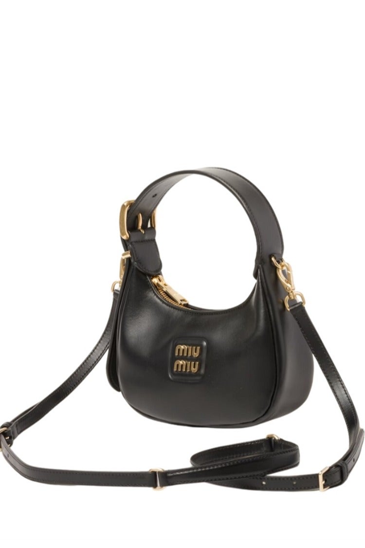 Miu Miu Leather Hobo Bag In Leather With Gold-Tone Hardware - Image 4