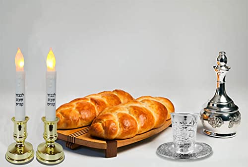 Ner Mitzvah Kiddush Cup and Tray - Premium Quality Nickel Plated Wine Cup- For Shabbat and Havdalah - Judaica Shabbos and Holiday Gift - Jerusalem Design - Image 4