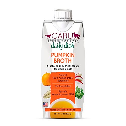 CARU Daily Dish Pumpkin Broth Meal Topper for Dogs Cats Savory PourOver Broth 11 lbs
