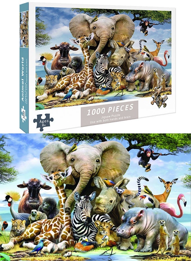 Jigsaw Puzzle 1000 Pieces Puzzle Toys Landscape Animation Paper Puzzle Decorative Painting Exercise Brain Thinking - Image 1