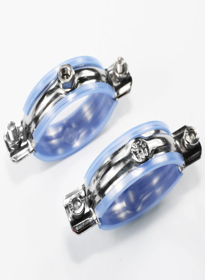 AKIHISA 2 Pcs 304 Stainless Steel Pipe Supports, Wall Mount Ceiling Mount Pipe Hanger, Pipe Holder for OD Pipe 32-34MM - Image 3
