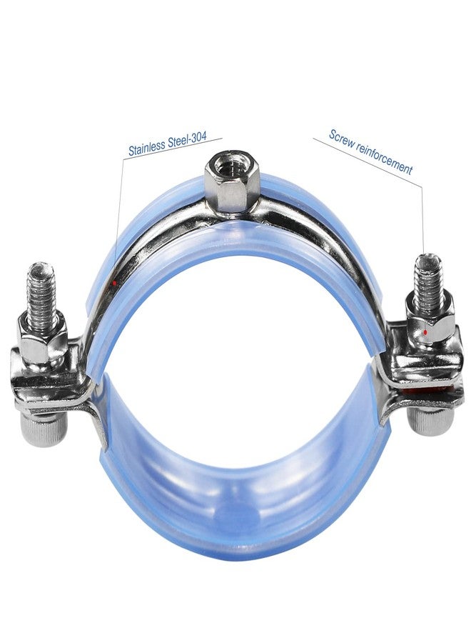 AKIHISA 2 Pcs 304 Stainless Steel Pipe Supports, Wall Mount Ceiling Mount Pipe Hanger, Pipe Holder for OD Pipe 32-34MM - Image 4