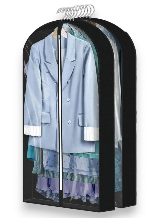 RAAHII RAAHII 2 piece clothes bag for Blazer cover, coat covers with zip for wardrobe storage of suit,jacket cover, garments, sweaters, saree, dress, shirt pant organizer with 4 inch gusset - Image 1