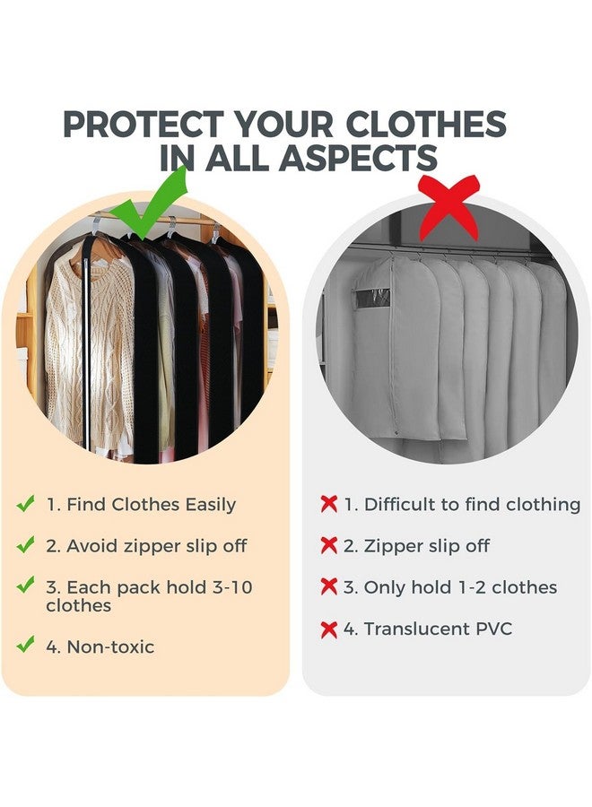 RAAHII RAAHII 2 piece clothes bag for Blazer cover, coat covers with zip for wardrobe storage of suit,jacket cover, garments, sweaters, saree, dress, shirt pant organizer with 4 inch gusset - Image 2