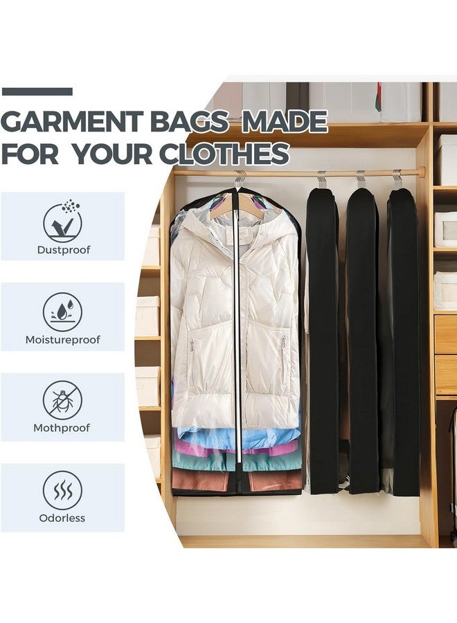 RAAHII RAAHII 2 piece clothes bag for Blazer cover, coat covers with zip for wardrobe storage of suit,jacket cover, garments, sweaters, saree, dress, shirt pant organizer with 4 inch gusset - Image 4