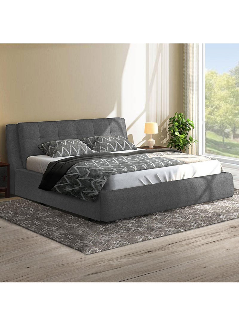 KARNAK Cyro Platform Linen Bed Color Grey 120x200cm - Image 3