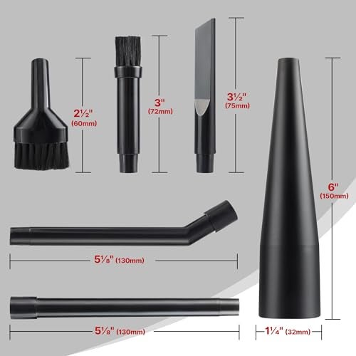 SHOPVAC Shop-Vac Micro Cleaning Nozzle Kit, 1-1/4" Detailed-Cleaning Attachments for Compact Wet Dry Shop Vacuum, Storage Bag Included, 6 Pieces - Image 2