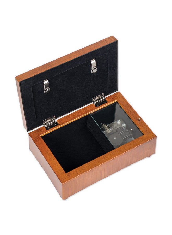 Cottage Garden Cottage Garden in Memory Bereavement Rich Walnut Finish Petite Rose Music Box Plays Wind Beneath My Wings  - Image 3
