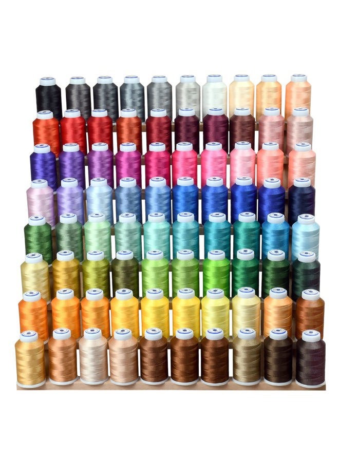 ThreadNanny 80 Spools Embroidery Sewing Machine Polyester Thread 120D/2 40weight Each Spool 500M(550) Compatible with Janome, Brother Babylock Singer Pfaff Husqvarna Bernina Machine - Image 1